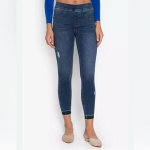 SPANX Dark Blue Women's Distressed Ankle Skinny Jeans
